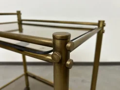 Pamono Vintage Brass Serving Trolley, 1970s Best