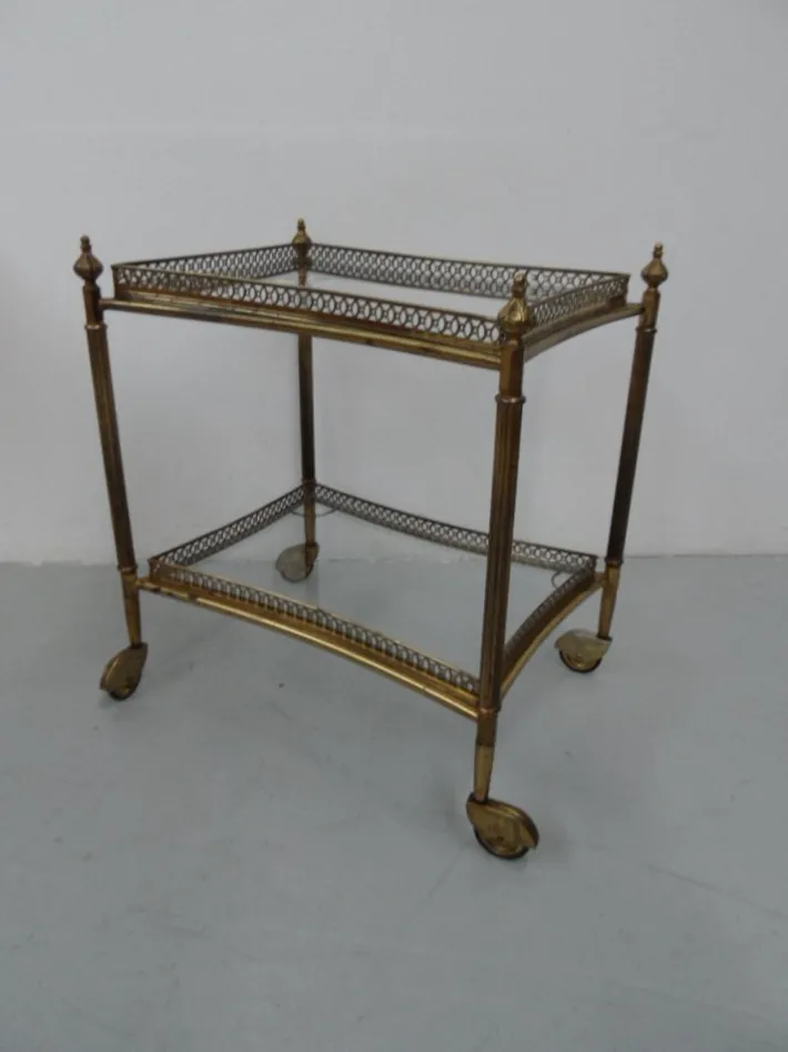 Pamono Vintage Brass Trolley, 1960s Sale