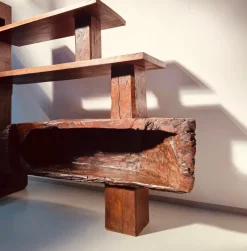 Pamono Vintage Brazilian Folk Art Handmade Wall Cabinet in Cumaru Wood, 1960s Clearance