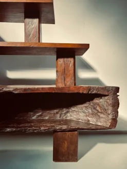 Pamono Vintage Brazilian Folk Art Handmade Wall Cabinet in Cumaru Wood, 1960s Clearance