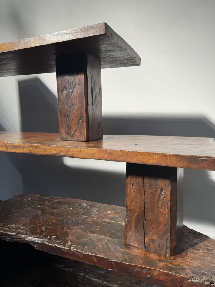 Pamono Vintage Brazilian Folk Art Handmade Wall Cabinet in Cumaru Wood, 1960s Clearance