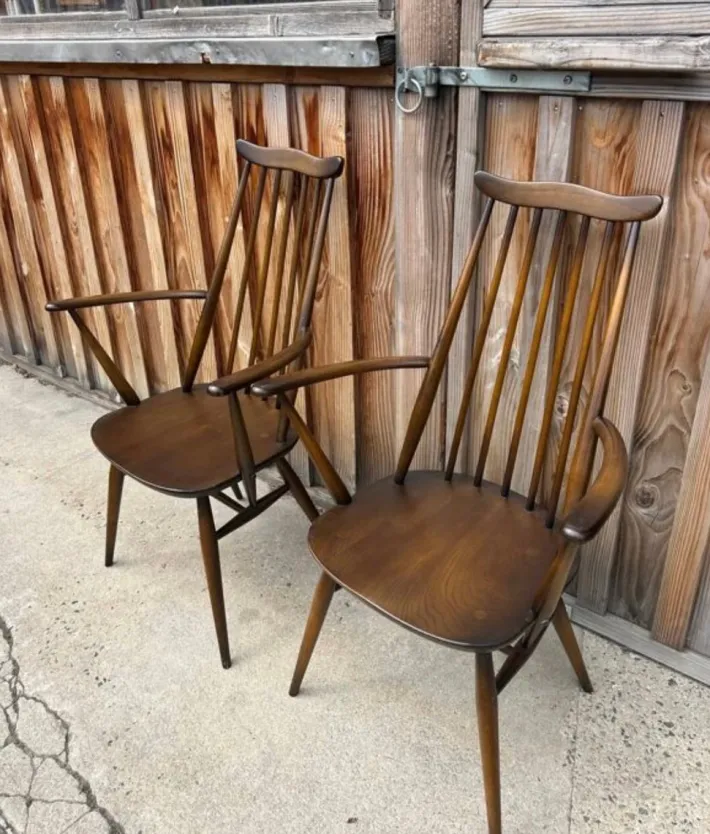 Pamono Vintage British Armchairs from Ercol, 1950s, Set of 2 New