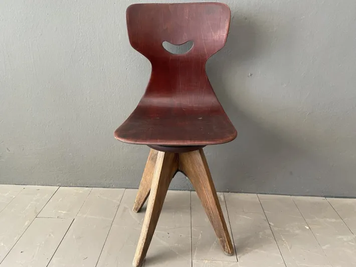 Pamono Vintage Brown High Children's Chair, 1950s Outlet