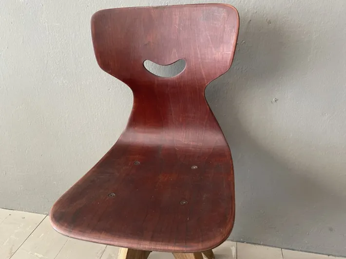 Pamono Vintage Brown High Children's Chair, 1950s Outlet