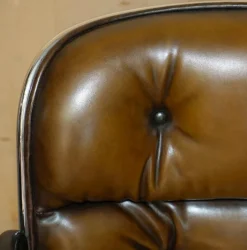 Pamono Vintage Brown Leather Office Chairs attributed to Charles for Pollock Best