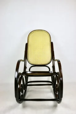 Pamono Vintage Brown Rocking Chair attributed to Michael Thonet