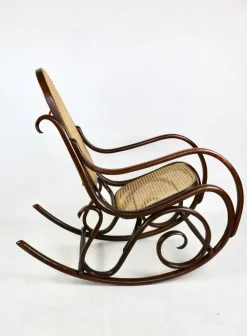 Pamono Vintage Brown Rocking Chair by Michael Thonet Outlet