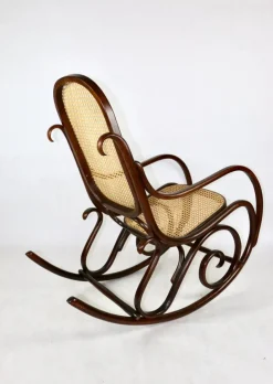 Pamono Vintage Brown Rocking Chair by Michael Thonet Outlet