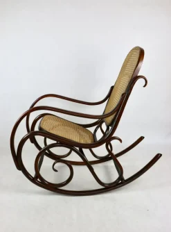 Pamono Vintage Brown Rocking Chair by Michael Thonet Outlet