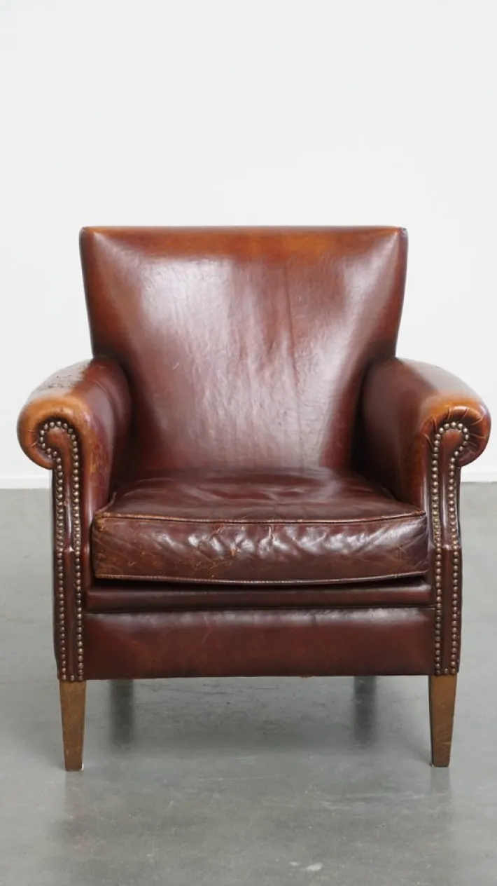 Pamono Vintage Brown Sheepskin Armchair Discount