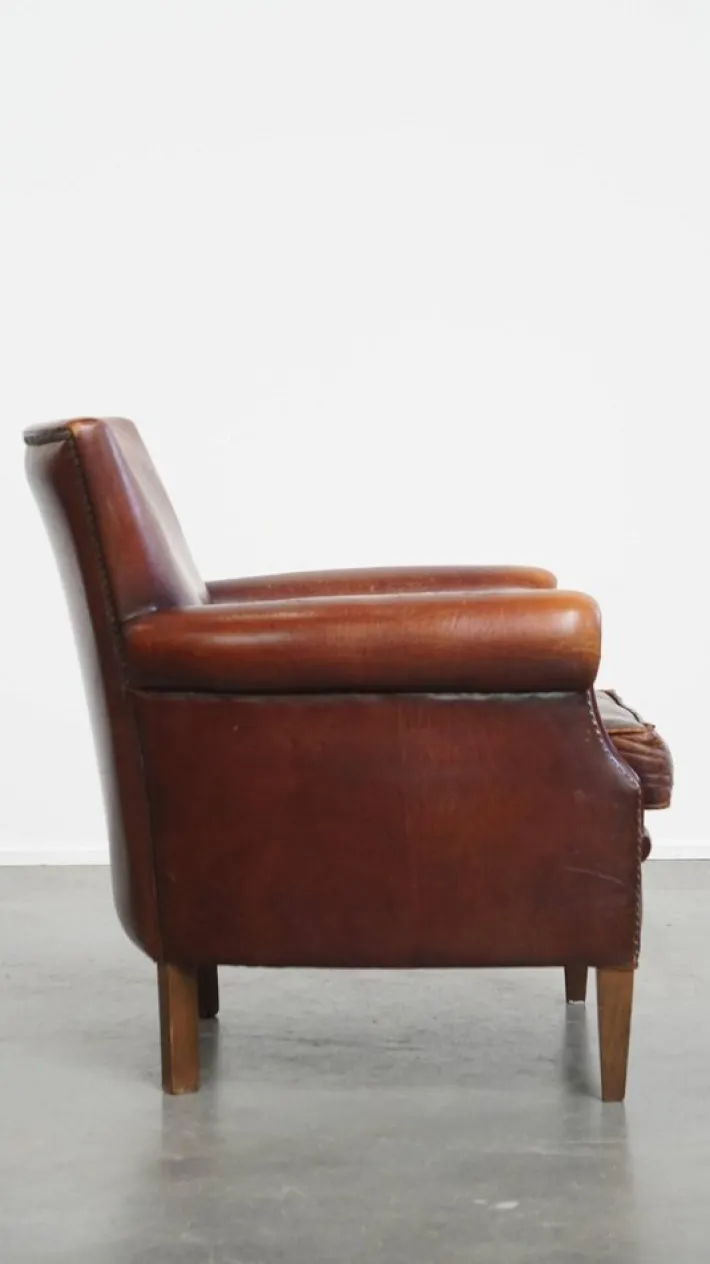Pamono Vintage Brown Sheepskin Armchair Discount