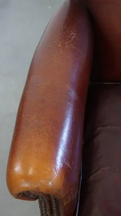 Pamono Vintage Brown Sheepskin Armchair Discount