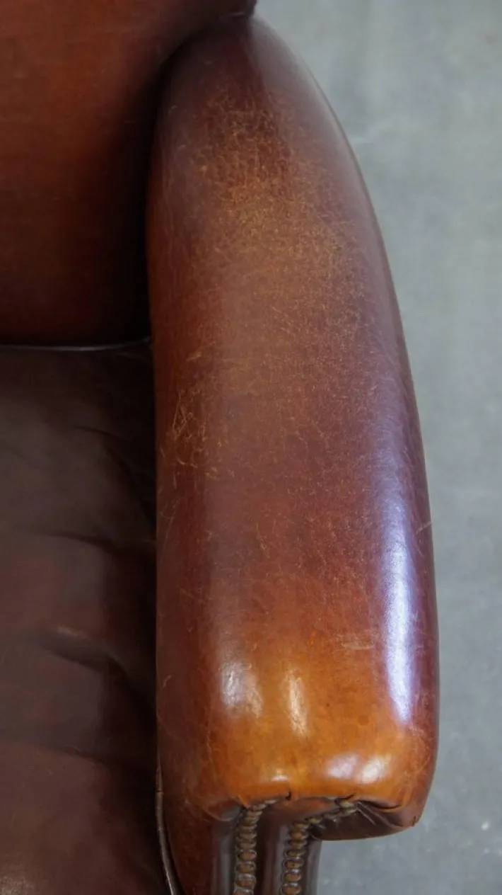 Pamono Vintage Brown Sheepskin Armchair Discount