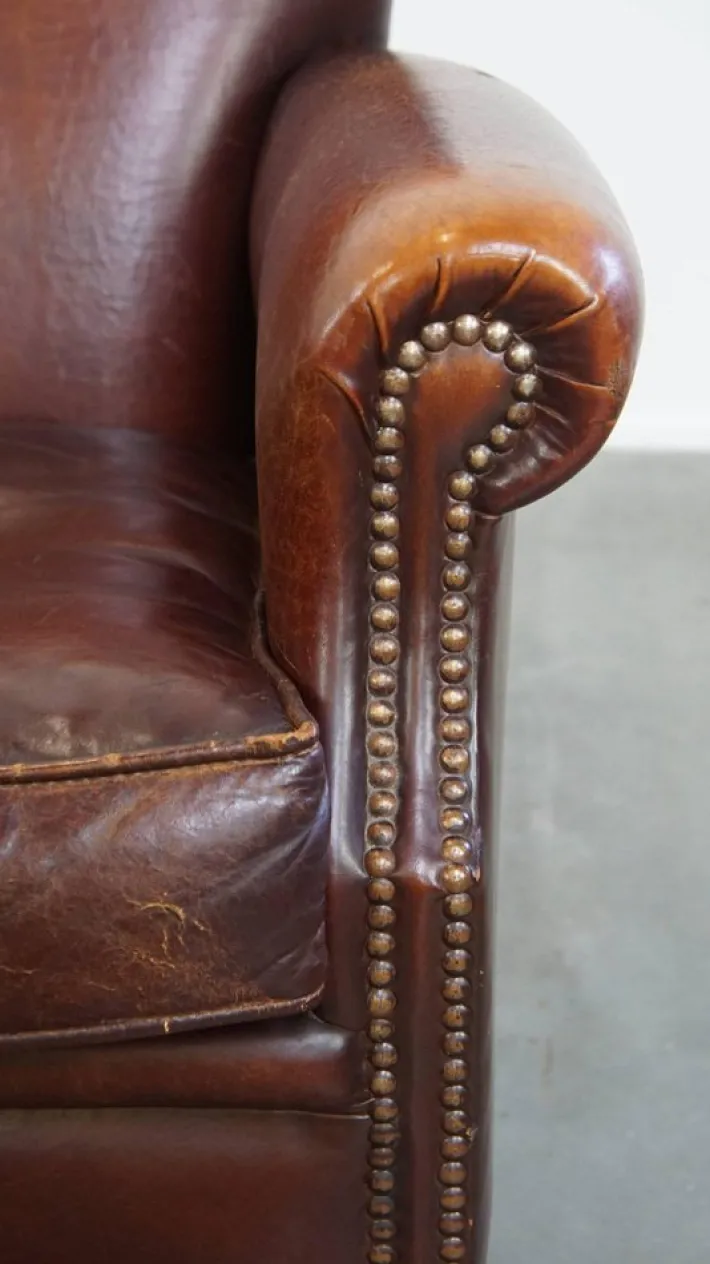 Pamono Vintage Brown Sheepskin Armchair Discount