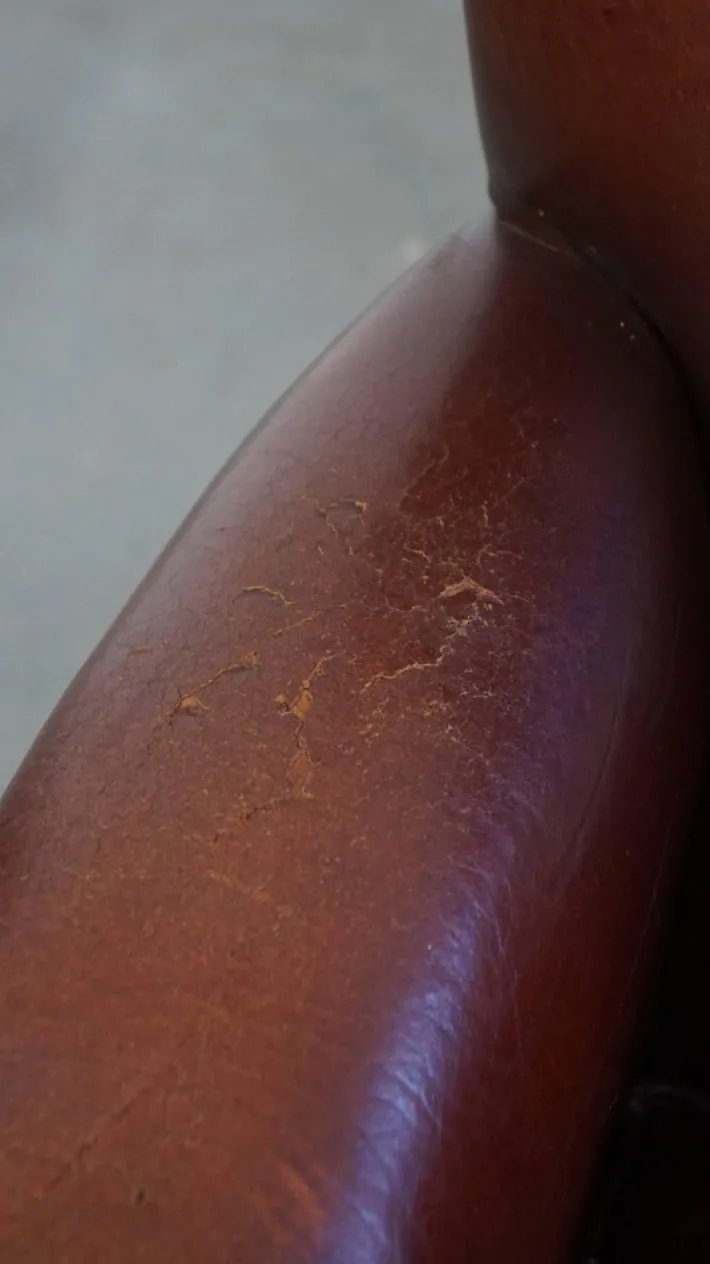 Pamono Vintage Brown Sheepskin Armchair Discount