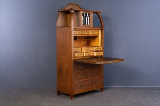 Pamono Vintage Brown Wood Secretary Best