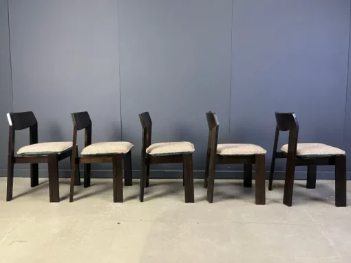Pamono Vintage Brutalist Dining Chairs, 1970s, Set of 5 Outlet