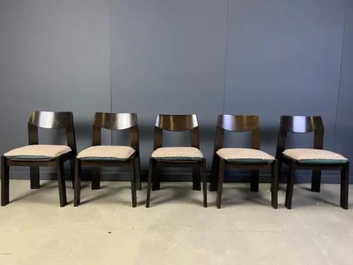 Pamono Vintage Brutalist Dining Chairs, 1970s, Set of 5 Outlet