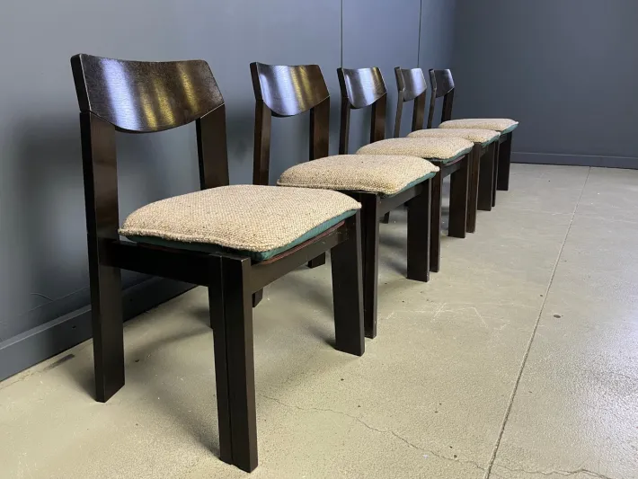 Pamono Vintage Brutalist Dining Chairs, 1970s, Set of 5 Outlet