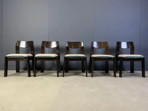 Pamono Vintage Brutalist Dining Chairs, 1970s, Set of 5 Outlet