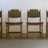 Pamono Vintage Brutalist Oak Dining Chairs by Henning Kjærnulf, 1960s, Set of 6 Online