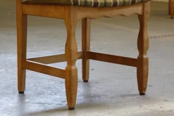 Pamono Vintage Brutalist Oak Dining Chairs by Henning Kjærnulf, 1960s, Set of 6 Online