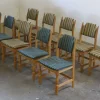 Pamono Vintage Brutalist Oak Dining Chairs by Henning Kjærnulf, 1960s, Set of 10