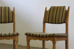 Pamono Vintage Brutalist Oak Dining Chairs by Henning Kjærnulf, 1960s, Set of 10