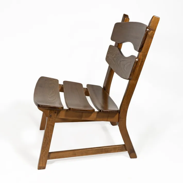 Pamono Vintage Brutalist Oak Fireplace Lounge Chairs & Side Table by Dittmann for Awa, 1960s, Set of 3 Discount