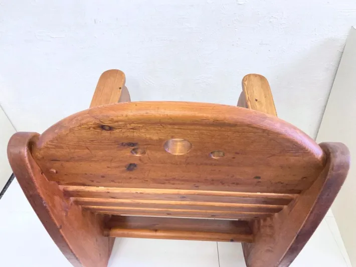 Pamono Vintage Brutalist Rocking Chair in Pine by Wasa, 1970s Discount