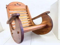 Pamono Vintage Brutalist Rocking Chair in Pine by Wasa, 1970s Discount