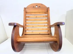 Pamono Vintage Brutalist Rocking Chair in Pine by Wasa, 1970s Discount