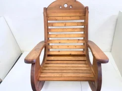 Pamono Vintage Brutalist Rocking Chair in Pine by Wasa, 1970s Discount