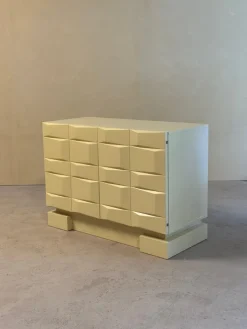 Pamono Vintage Brutalist Sideboard Cabinet with Graphic Panelled Doors, 1970s Discount