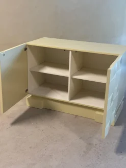 Pamono Vintage Brutalist Sideboard Cabinet with Graphic Panelled Doors, 1970s Discount