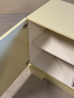 Pamono Vintage Brutalist Sideboard Cabinet with Graphic Panelled Doors, 1970s Discount