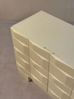 Pamono Vintage Brutalist Sideboard Cabinet with Graphic Panelled Doors, 1970s Discount