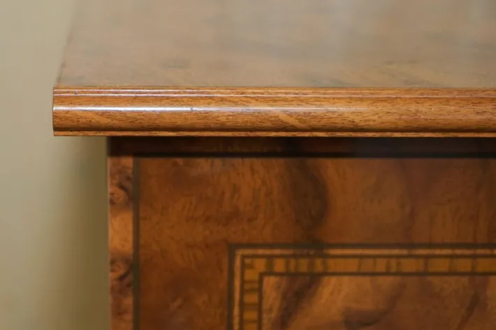 Pamono Vintage Burr Walnut Veneer Chest of Drawers, Italy New