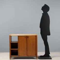 Pamono Vintage Cabinet in Oak Veneer, Italy, 1950s-1960s Outlet