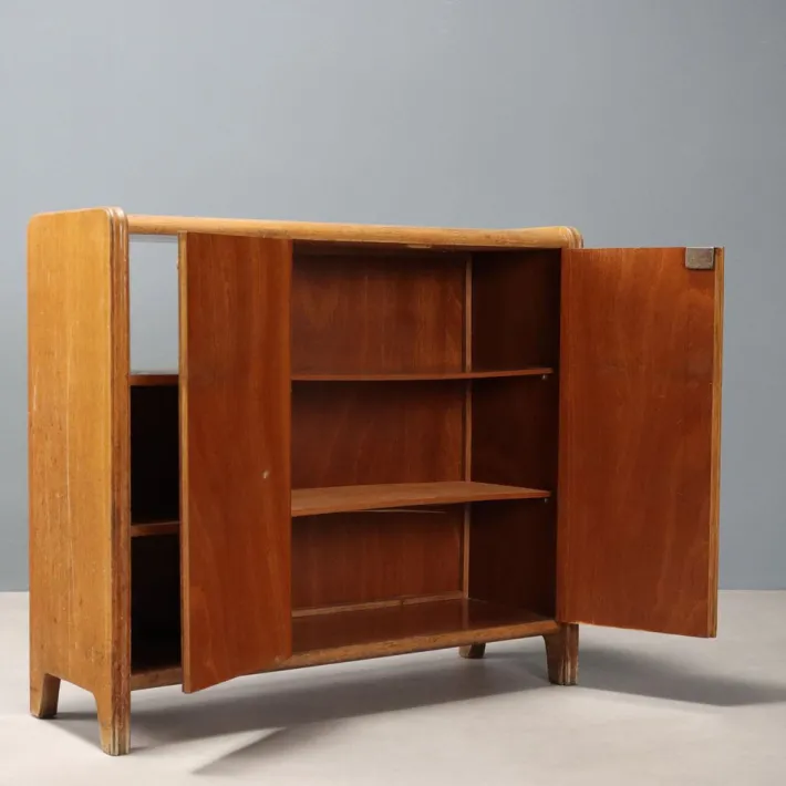 Pamono Vintage Cabinet in Oak Veneer, Italy, 1950s-1960s Outlet