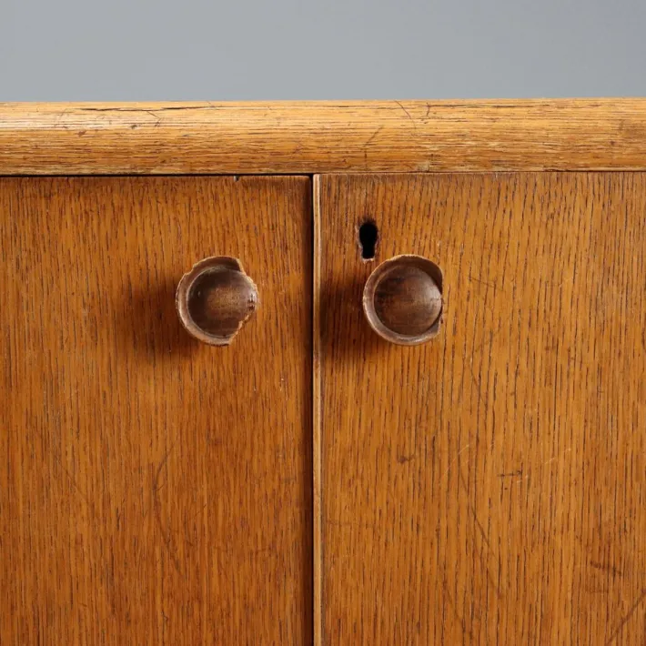 Pamono Vintage Cabinet in Oak Veneer, Italy, 1950s-1960s Outlet