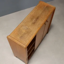 Pamono Vintage Cabinet in Oak Veneer, Italy, 1950s-1960s Outlet