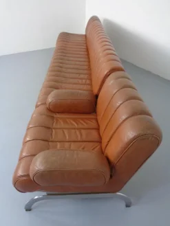 Pamono Vintage Camel Leather Sofa and Chairs by Karl Wittmann for Wittmann Möbelwerkstätten, 1960s, Set of 3 Clearance