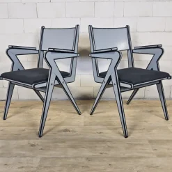 Pamono Vintage Cartoon Style Armchairs in Wood from Lavčević, Croatia, 1960s, Set of 2 Sale