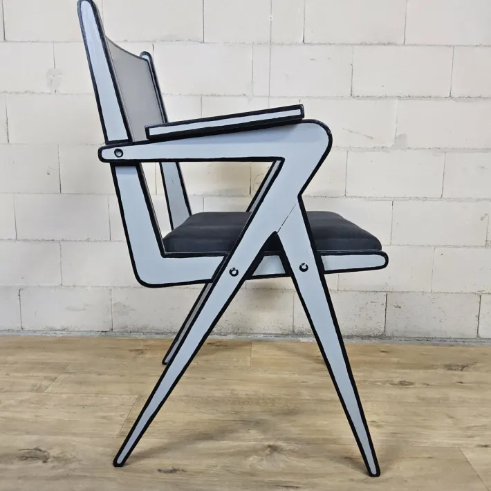 Pamono Vintage Cartoon Style Armchairs in Wood from Lavčević, Croatia, 1960s, Set of 2 Sale