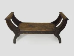 Pamono Vintage Carved Wooden Syrian Bench, 1950s Hot