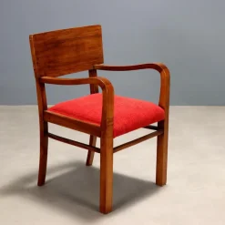 Pamono Vintage Chair in Wood and Fabric, Italy, 1940s-1950s Hot