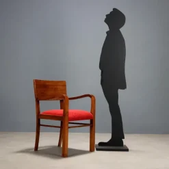 Pamono Vintage Chair in Wood and Fabric, Italy, 1940s-1950s Hot