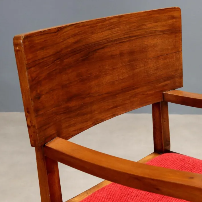 Pamono Vintage Chair in Wood and Fabric, Italy, 1940s-1950s Hot