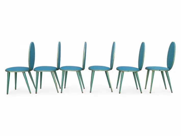 Pamono Vintage Chairs in the style of Umberto Mascagni, 1950s, Set of 6 Hot